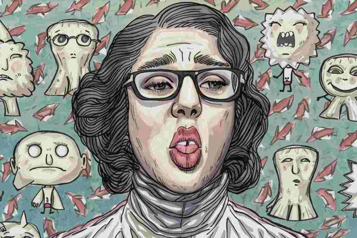 immagine grafica di persona che dice frasi antipatiche